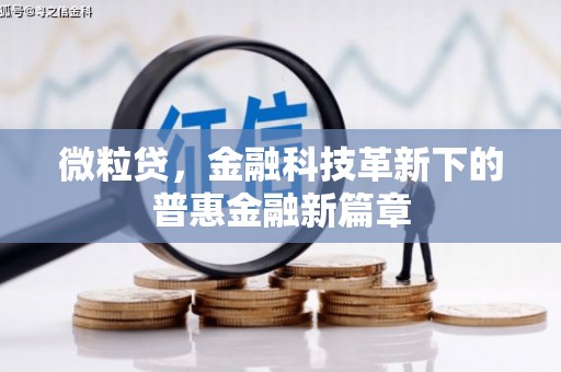 信丰微粒贷，金融科技革新下的普惠金融新篇章