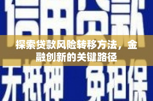 信丰探索贷款风险转移方法，金融创新的关键路径