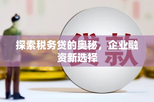 信丰探索税务贷的奥秘，企业融资新选择