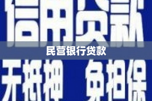 信丰民营银行贷款