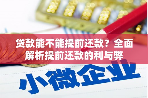 信丰贷款能不能提前还款？全面解析提前还款的利与弊