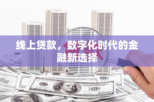 信丰线上贷款，数字化时代的金融新选择