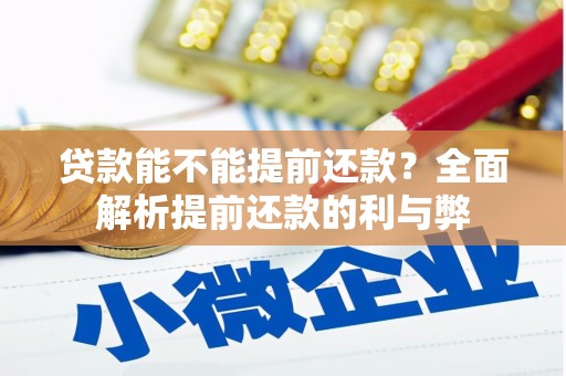 信丰贷款能不能提前还款？全面解析提前还款的利与弊